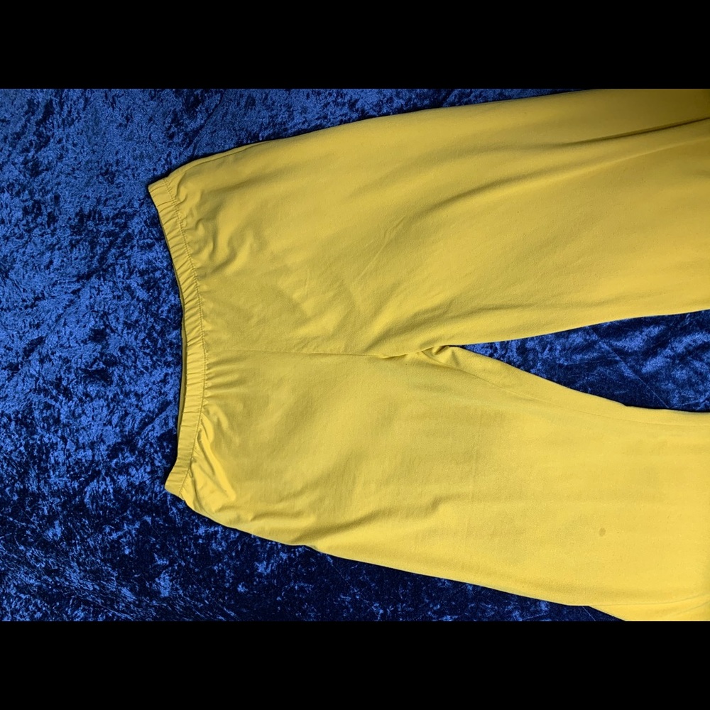 Yellow wide leg pants